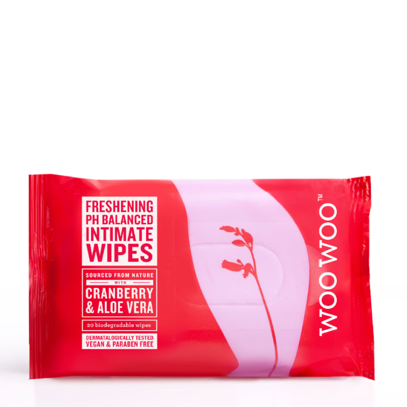 WooWoo Cranberry Intimate Wipes x 20 - Image 2