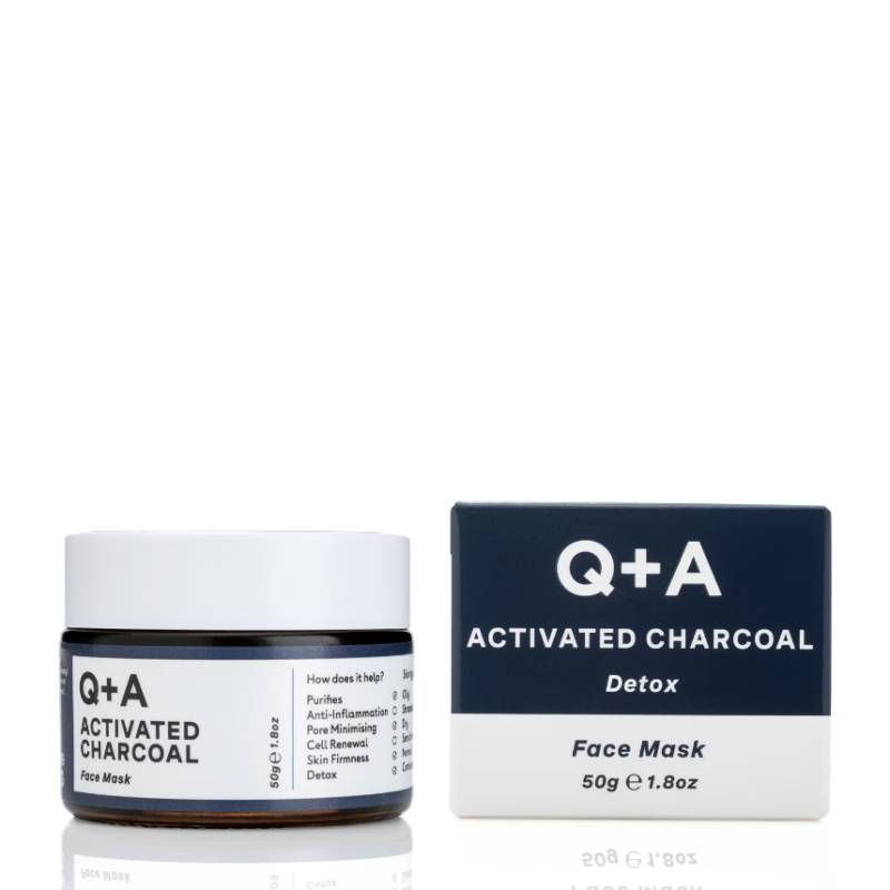 Q+A Activated Charcoal Face Mask 50g - Image 2