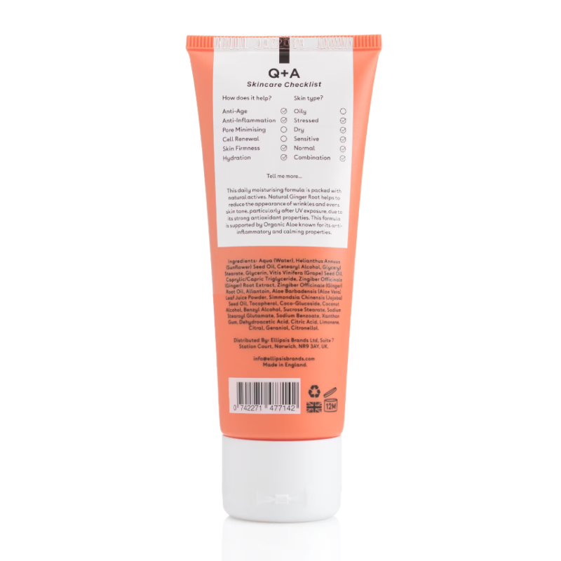 Q+A Ginger Root Daily Moisturiser 75ml - Image 2