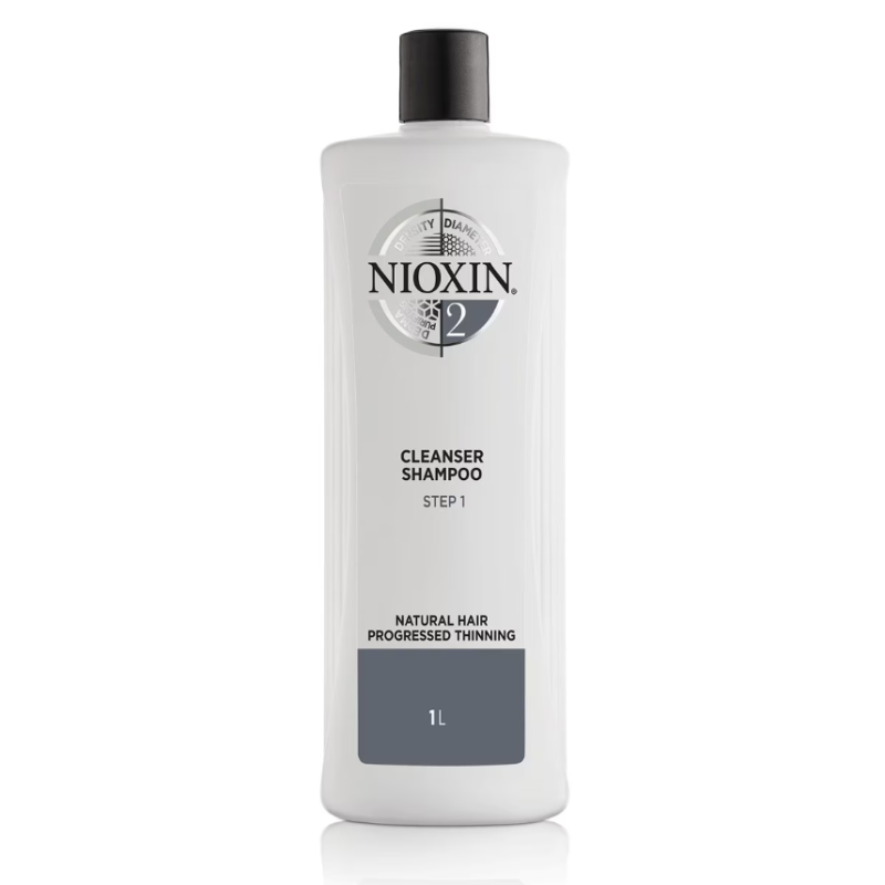 NIOXIN 3-Part System 2 Cleanser Shampoo for Natural Hair with Progressed Thinning 1000ml