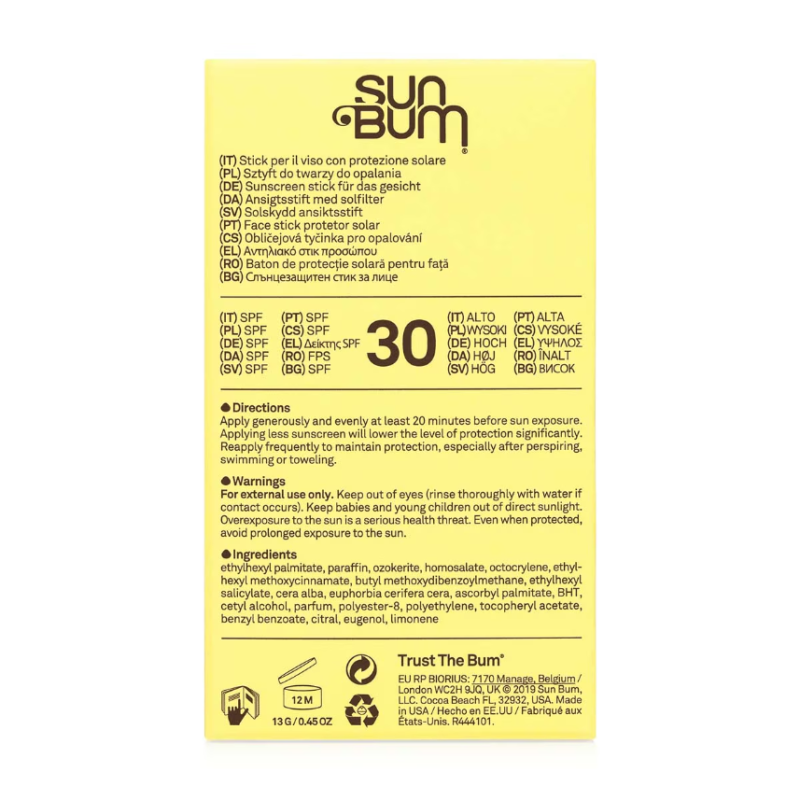 Sun Bum Original SPF30 Sunscreen Face Stick 13g - Image 4