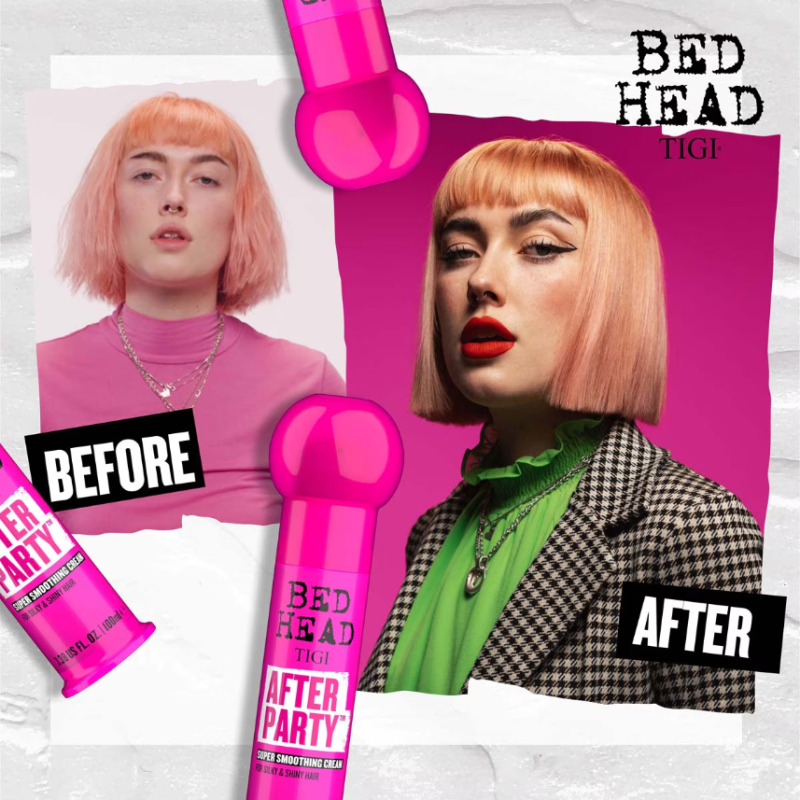 Bed Head by TIGI After Party Smoothing Cream for Silky and Shiny Hair 100ml - Image 5