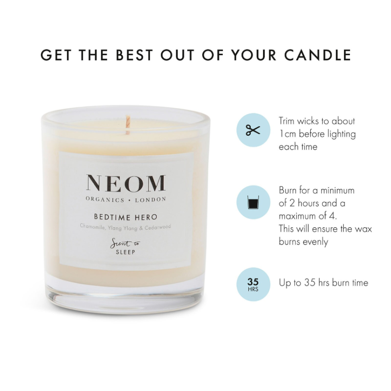 NEOM Bedtime Hero 1 Wick Candle 185g - Image 5