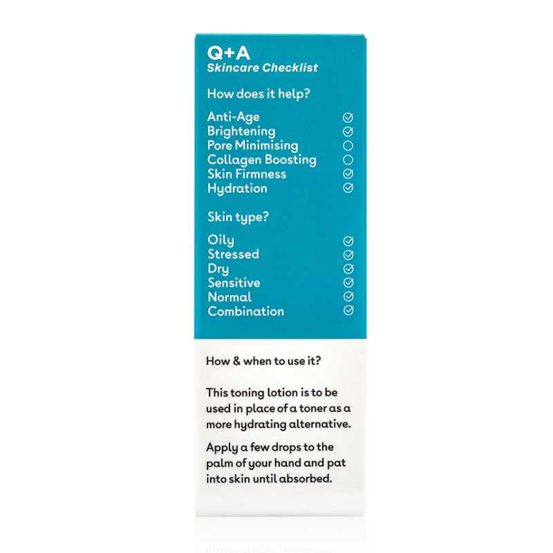 Q+A Marine Hyaluronic Toning Lotion 100ml - Image 3