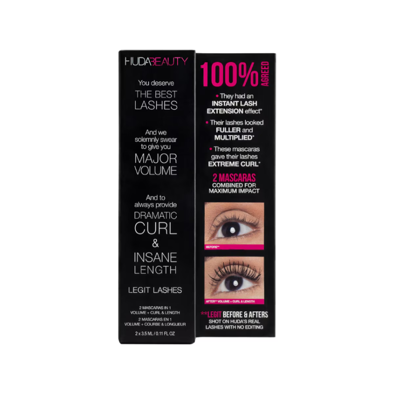 Huda Beauty Legit Lashes Mascara Mini 2 x 3.5 ml - Image 4