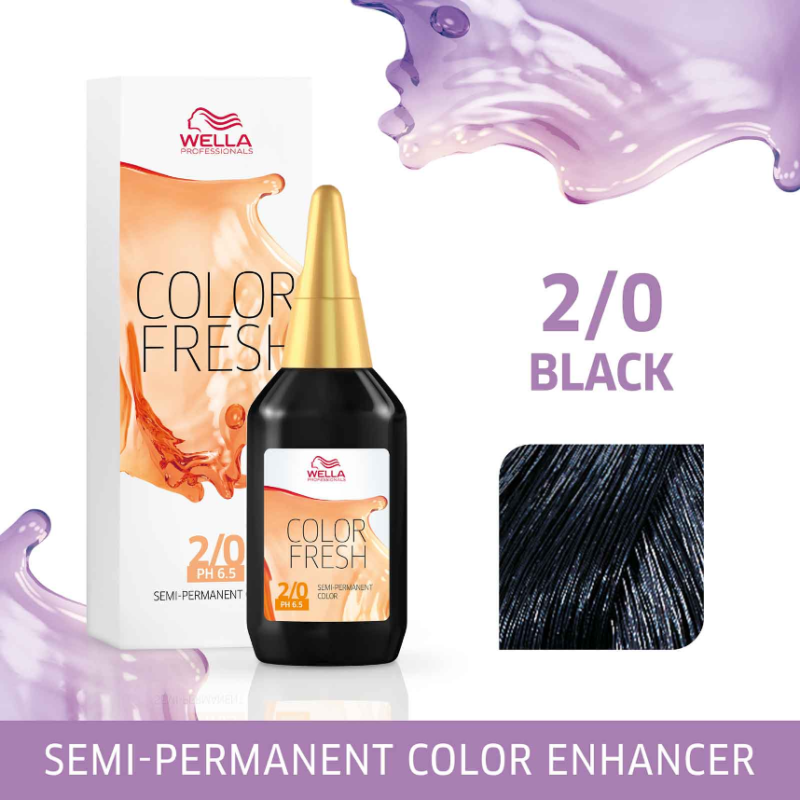 Wella Professionals Color Fresh Semi-Permanent Colour - Black 75ml - Image 2