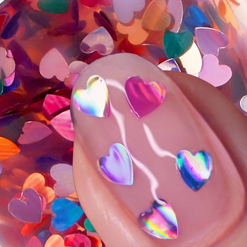 Nails.INC Pride Heart Chunky Glitter Topper - Image 3