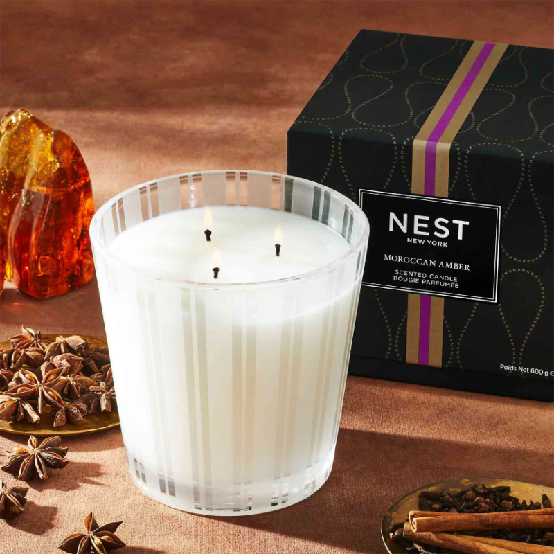 NEST New York Moroccan Amber 3-Wick Candle 600g - Image 3