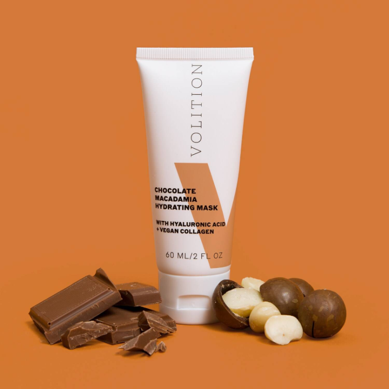 VOLITION Chocolate Macadamia Hydrating Mask with Hyaluronic Acid + Vegan Collagen 60ml - Image 2