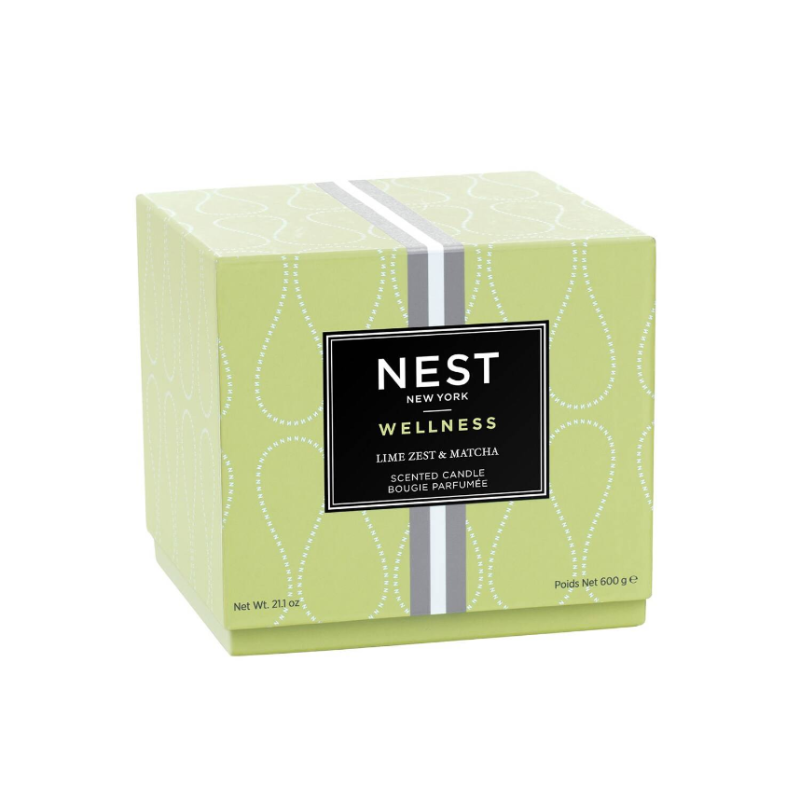 NEST New York Lime Zest & Matcha 3-Wick Candle 600g - Image 2