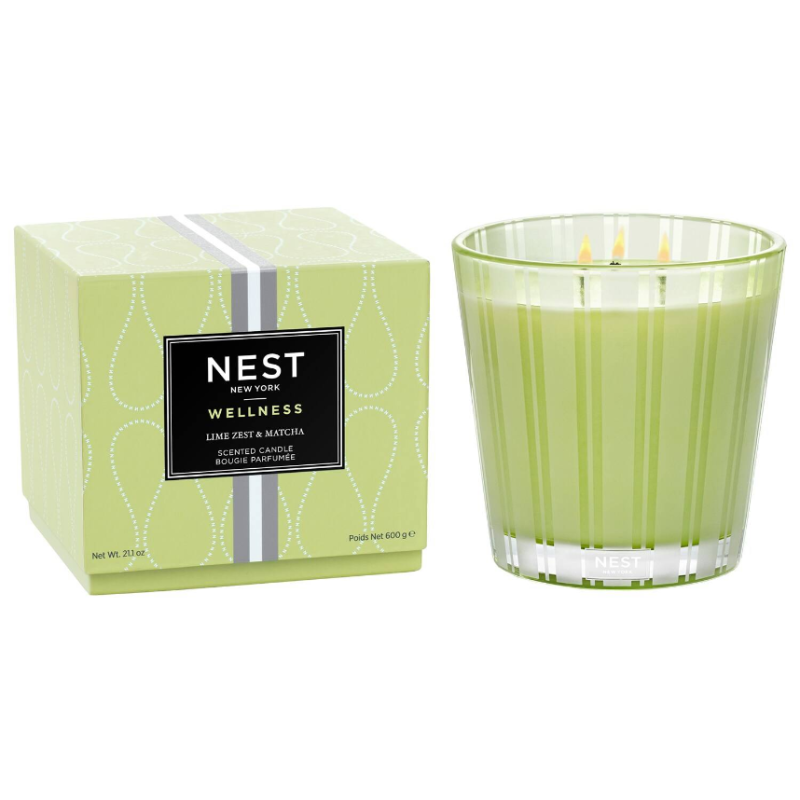 NEST New York Lime Zest & Matcha 3-Wick Candle 600g - Image 3