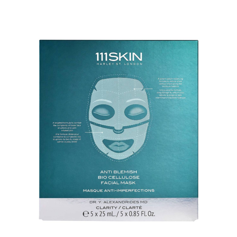 111SKIN Anti Blemish Bio Cellulose Facial Mask 5 x 25ml - Image 2