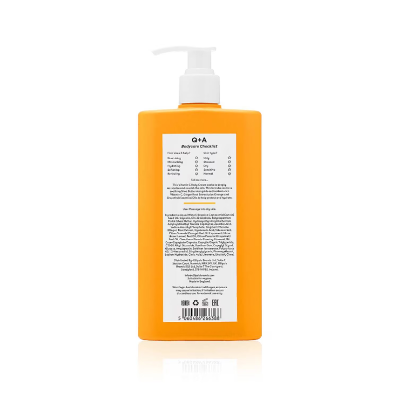 Q+A Vitamin C Body Cream 250ml - Image 2