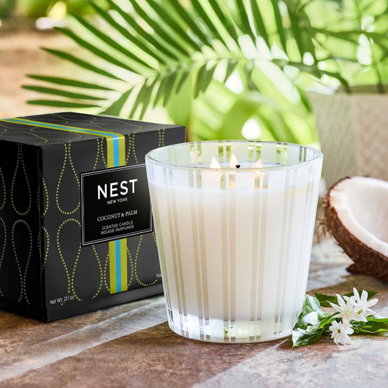 NEST New York Coconut & Palm 3-Wick Candle 600g - Image 3