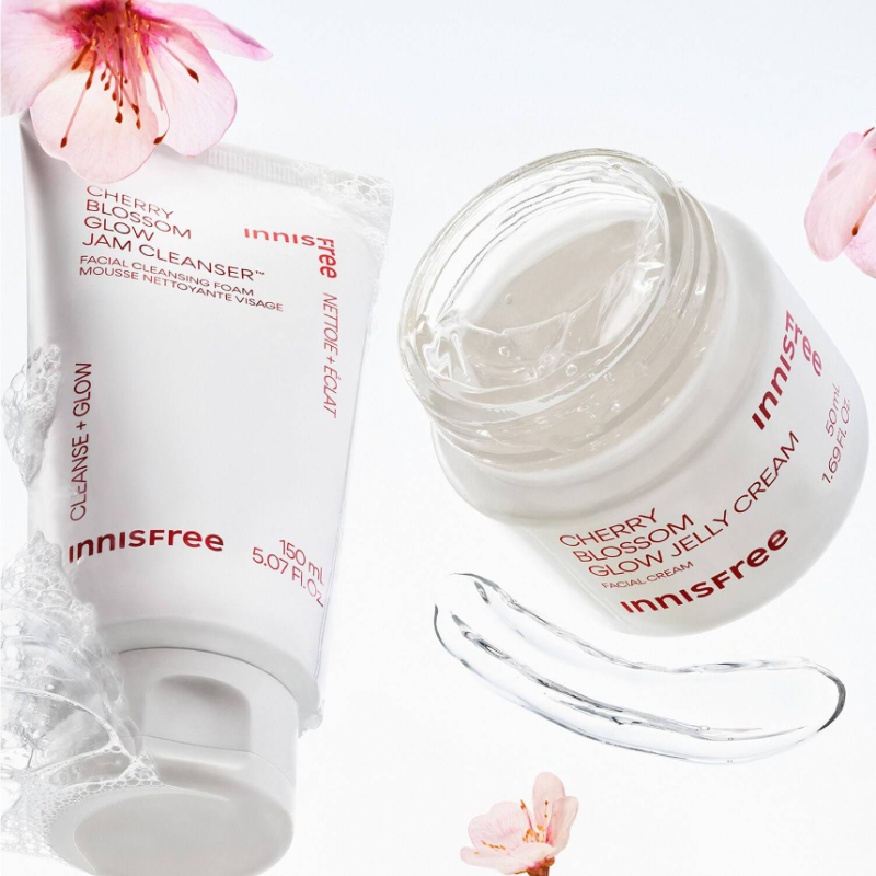 INNISFREE Cherry Blossom Glow Jam Cleanser - Cleansing Foam Radiance & Glow 150ml - Image 3