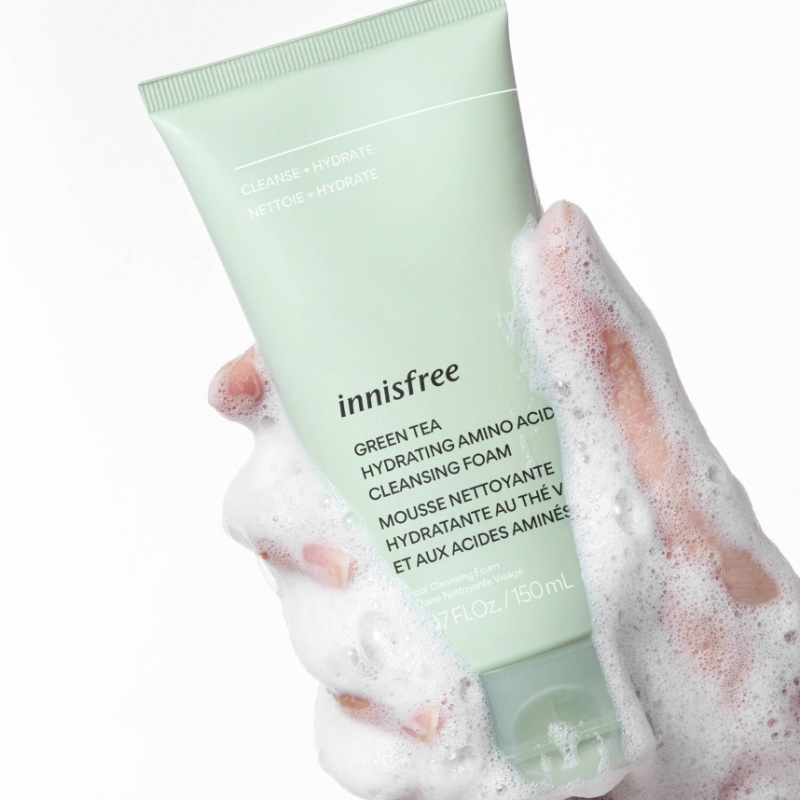 INNISFREE Green Tea Hydrating Amino Acid Cleansing Foam 150ml - Image 3