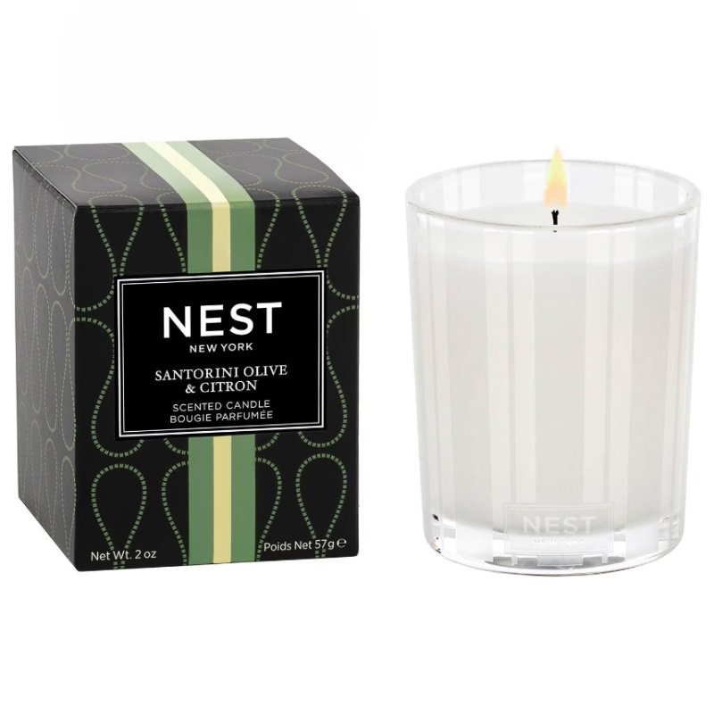 NEST New York Santorini Olive & Citron Votive Candle 57g - Image 2