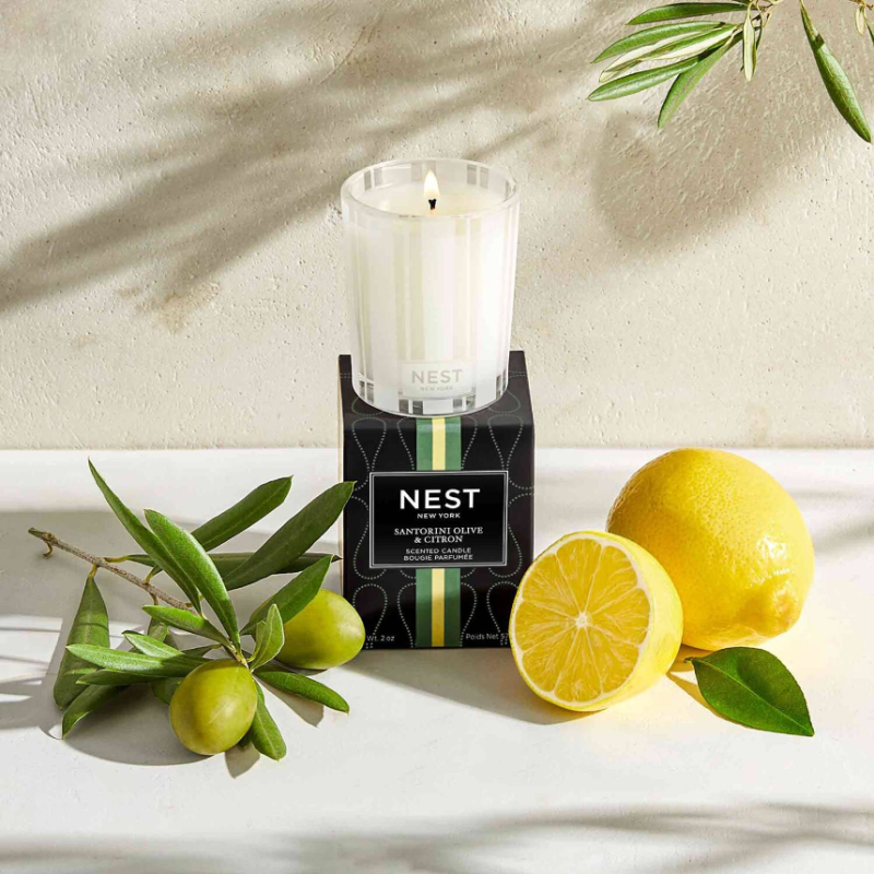 NEST New York Santorini Olive & Citron Votive Candle 57g - Image 3