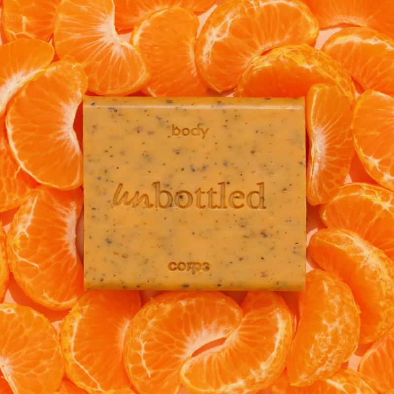 UNBOTTLED Body Wash Bar with Mandarin & Verbena pH balanced soap 110g - Image 2