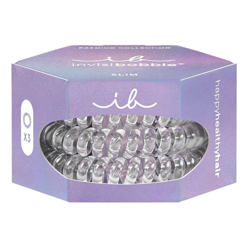 INVISIBOBBLE Slim Premium Crystal Clear Hair Scrunchies Set