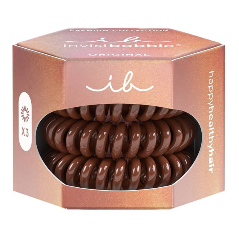 INVISIBOBBLE Original Premium Pretzel Brown Hair Scrunchies Set