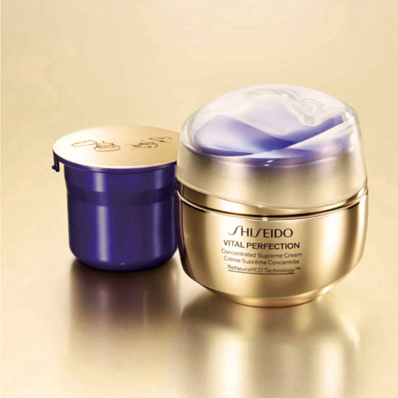 SHISEIDO Vital Perfection Concentrated Supreme Cream – Anti-aging cream  Refill (50ml) - Image 4