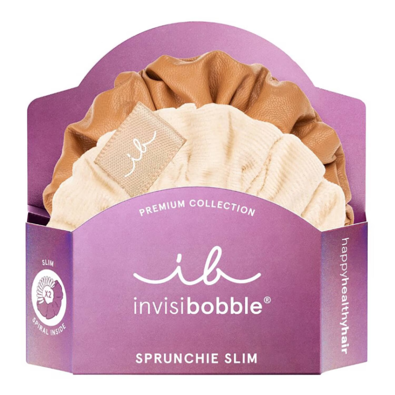 INVISIBOBBLE Sprunchie Slim Premium Crème de Caramel Hair Scrunchies Set