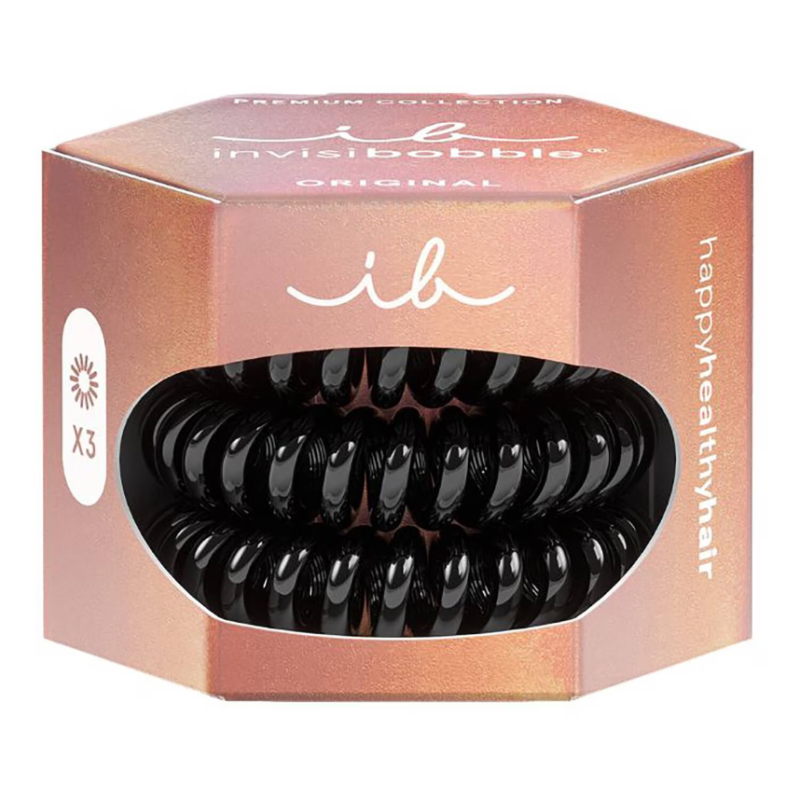 INVISIBOBBLE Original Premium True Black Hair Scrunchies Set