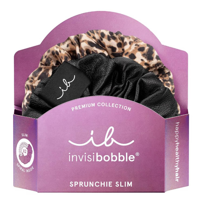 INVISIBOBBLE Sprunchie Slim Premium Leo is the New Black Hair Scrunchies Set