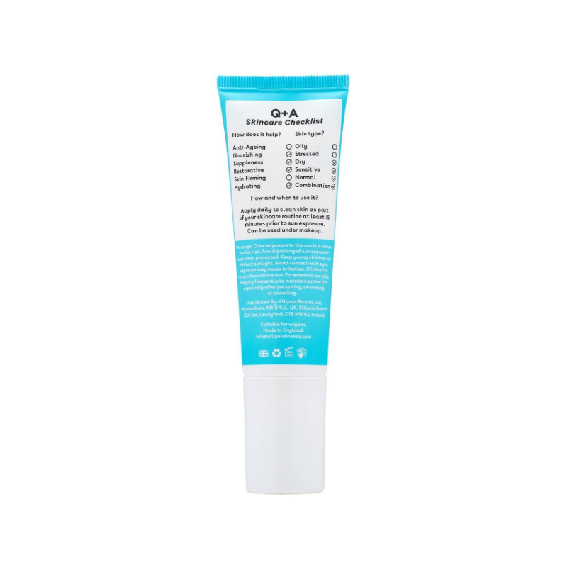 Q+A Squalane SPF50 Hydrating Facial Sunscreen 50ml - Image 3