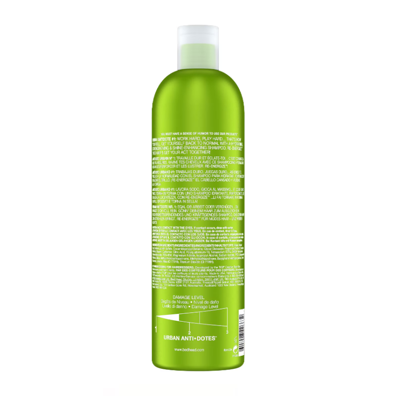 Bed Head by Tigi Urban Antidotes Re-Energise Daily Shampoo for Normal Hair 750ml - Image 2