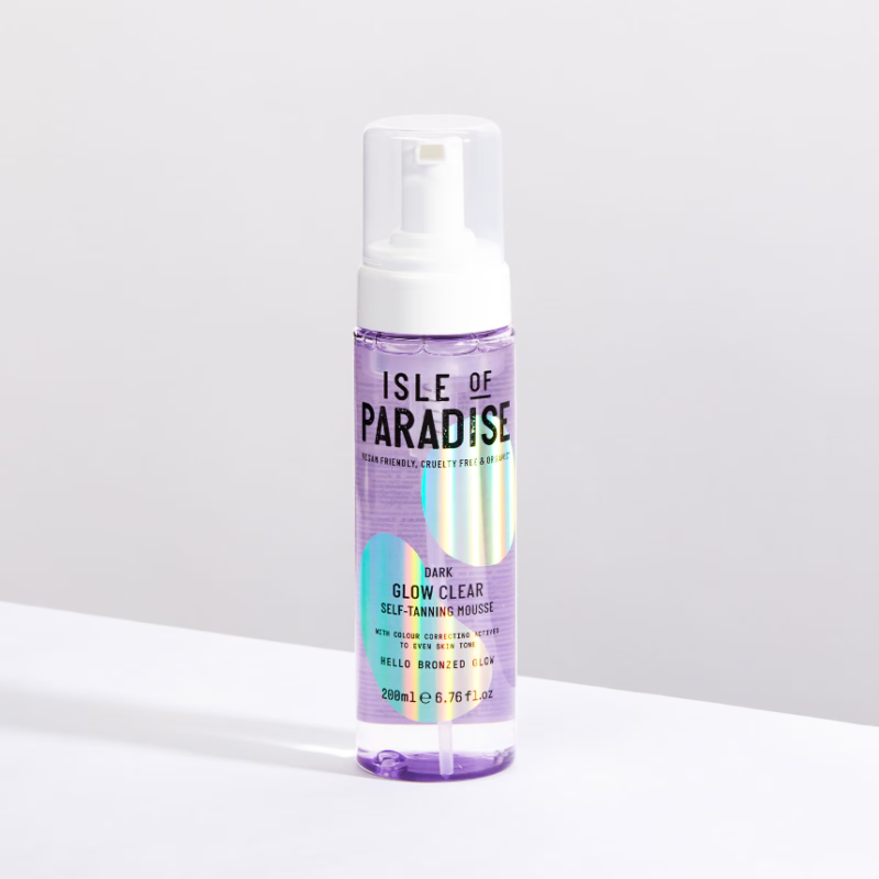 Isle of Paradise Glow Clear Self-Tanning Mousse Dark 200ml - Image 4