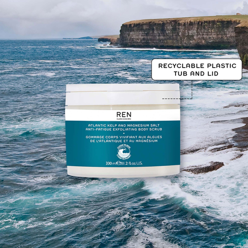 Ren Clean Skincare Atlantic Kelp And Magnesium Salt Anti-fatigue Exfoliating Body Scrub 330ml - Image 4