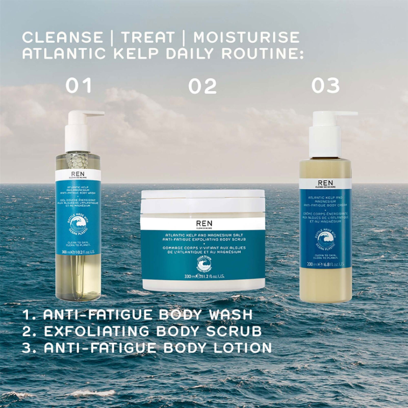 Ren Clean Skincare Atlantic Kelp And Magnesium Salt Anti-fatigue Exfoliating Body Scrub 330ml - Image 5