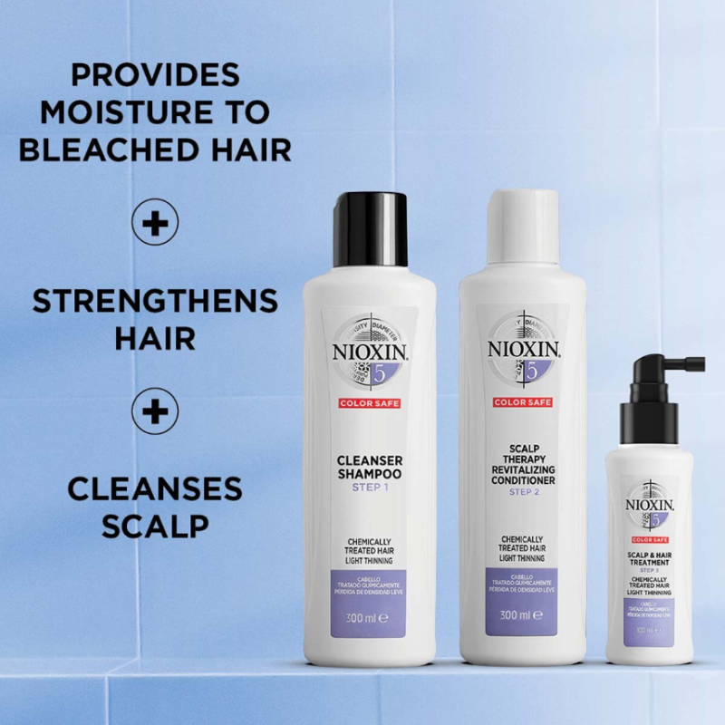 NIOXIN 3-part System Kit 5 for Chemically Treated Hair with Light Thinning - Image 2