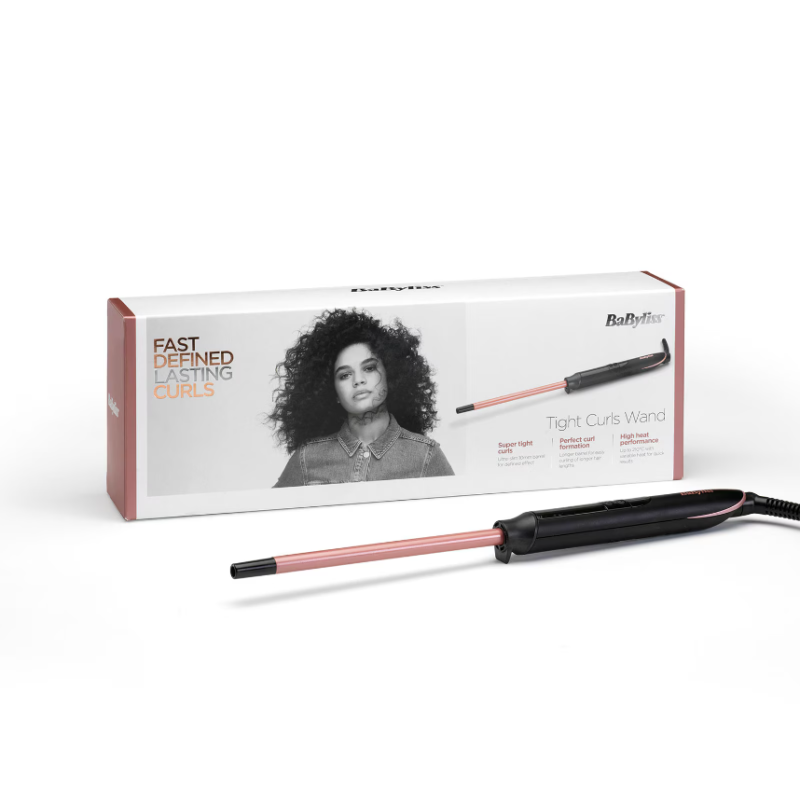 BaByliss Rose Quartz Tight Curls Curling Wand - UK Plug - Image 3