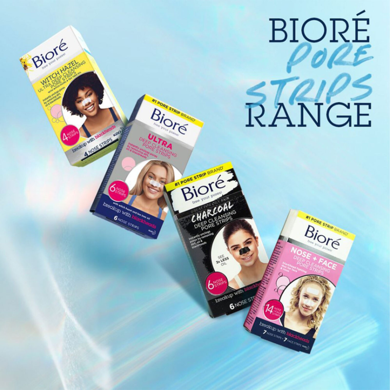 Biore Deep Cleansing Pore Strips Combo 7 Nose Strips & 7 Face Strips - Image 5