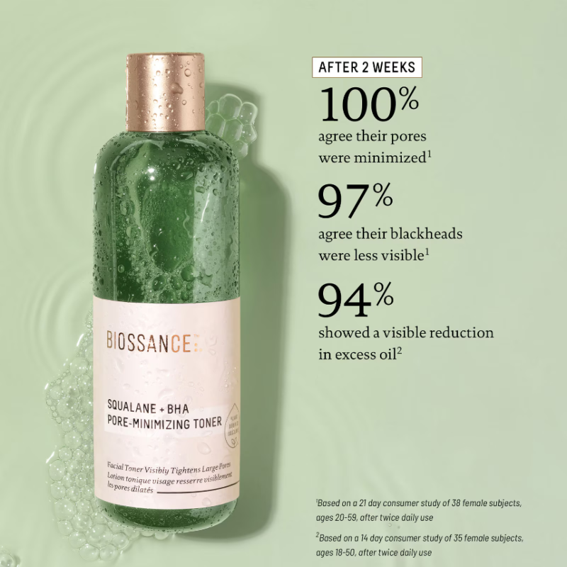 BIOSSANCE Squalane + BHA Pore Minimizing Toner 120ml - Image 5