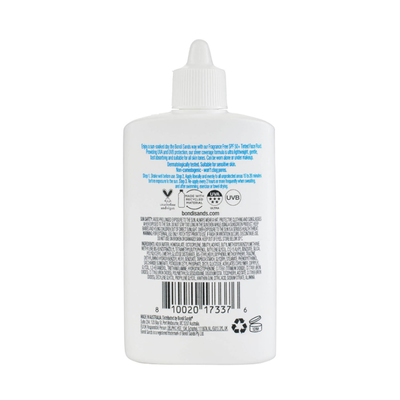 BONDI SANDS  Spf 50+ Fragrance Free Tinted Face Fluid  50ml - Image 2