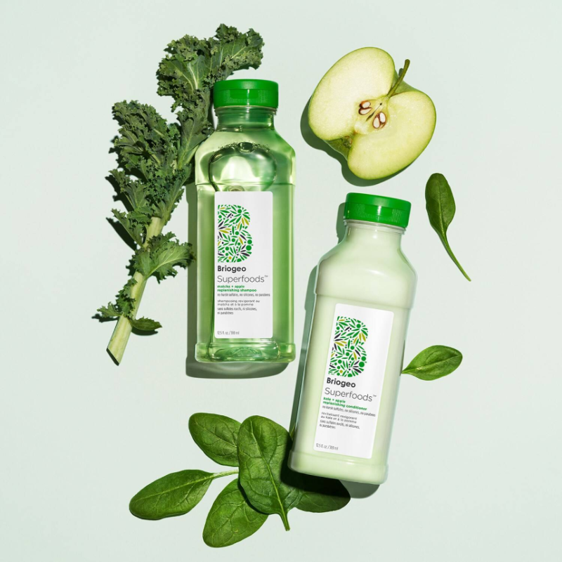 Briogeo Superfoods™ Apple, Matcha + Kale Replenishing Shampoo + Conditioner Duo - Image 4