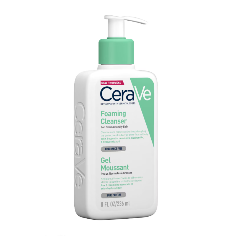 CeraVe Foaming Cleanser with Niacinamide for Normal to Oily Skin 236ml - Image 4