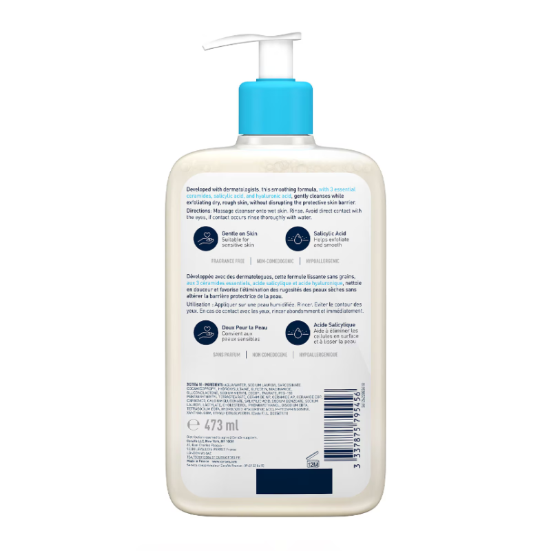 CeraVe SA Smoothing Cleanser 473ml - Image 2