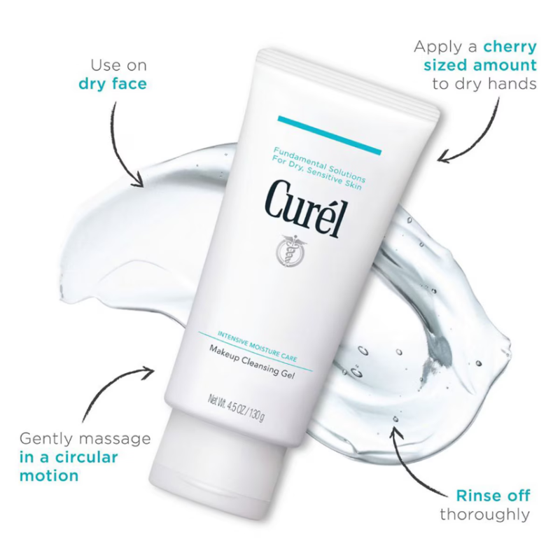 Curél Makeup Cleansing Gel for Dry Sensitive Skin 130ml - Image 3