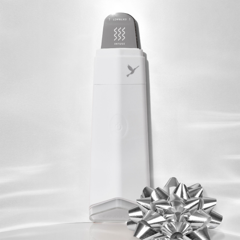 DERMAFLASH® DERMAPORE Ultrasonic Pore Extractor Serum Infuser White - USB Plug - Image 5