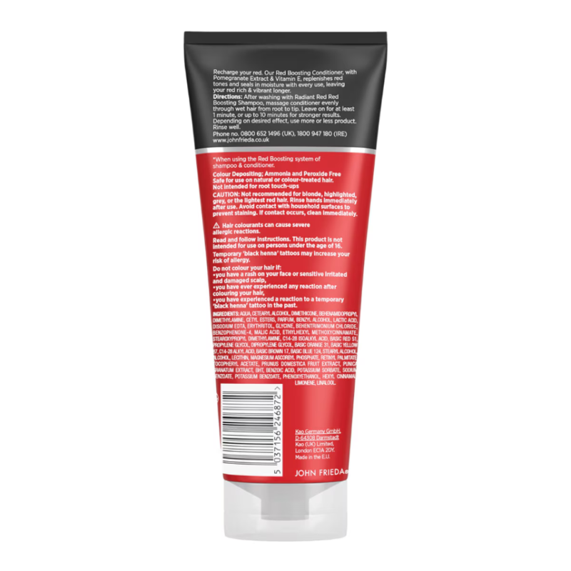 John Frieda Radiant Red Boosting Conditioner 250ml - Image 2