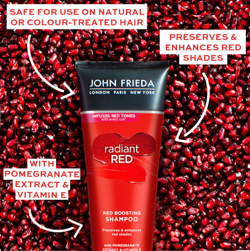 John Frieda Radiant Red Boosting Shampoo 250ml - Image 4