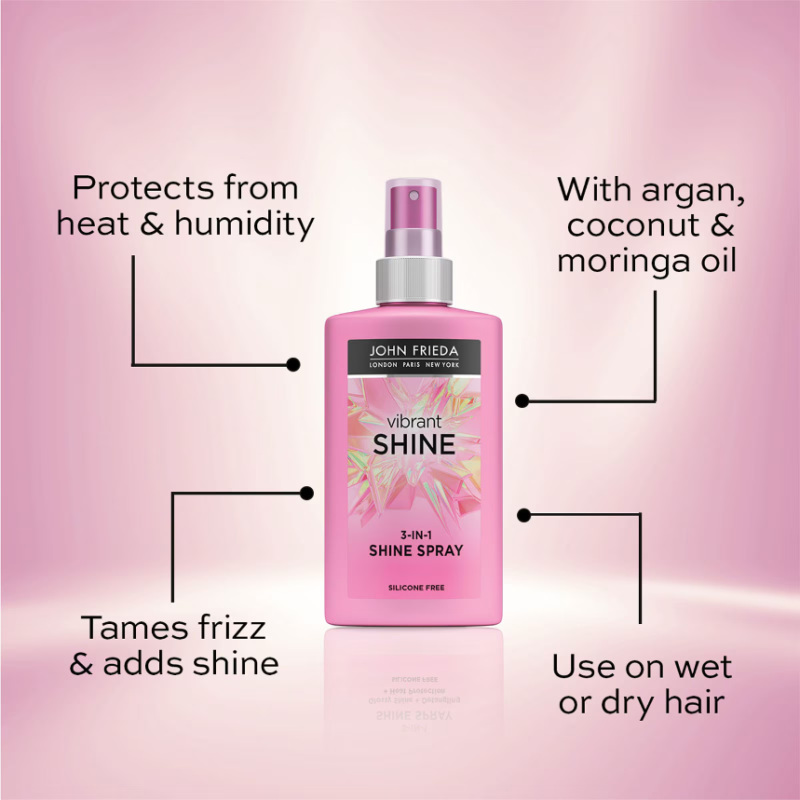 John Frieda Vibrant Shine 3-in-1 Spray 150ml - Image 2