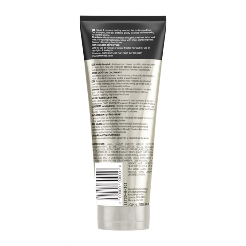 John Frieda Sheer Blonde Flawless Recovery Repairing Shampoo 250ml - Image 2