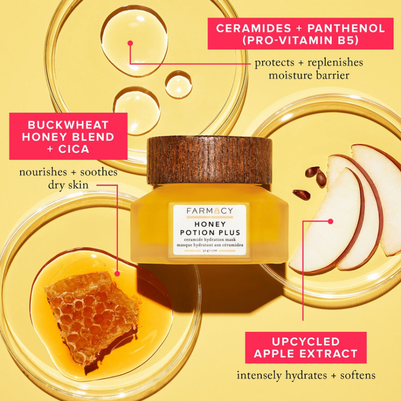 Farmacy Beauty Honey Potion Plus Ceramide Hydration Mask 117g - Image 3