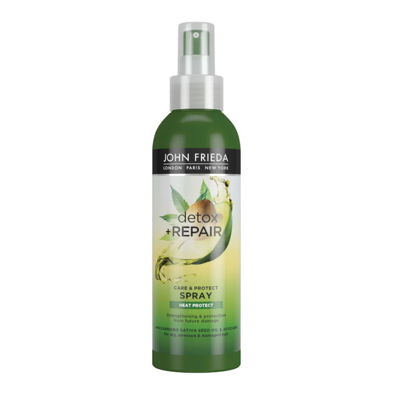 John Frieda Detox and Repair Care & Heat Protect Spray For Dry Stressed & Damaged Hair 200ml